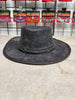 HL80112 BROWN - Handcrafted Brown Leather TOP HAT shapeable brim - HighwayLeather