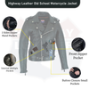 HL10200 Classic MC Leather Jacket with Plain sides - HighwayLeather