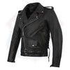 HL10205-Rub Buff Brown Old School Police Style Motorcycle Leather Brown Jacket - HighwayLeather