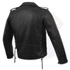 HL10205-Rub Buff Brown Old School Police Style Motorcycle Leather Brown Jacket - HighwayLeather