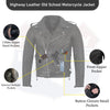 HL10205-Rub Buff Brown Old School Police Style Motorcycle Leather Brown Jacket - HighwayLeather
