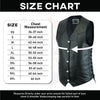 HL11614SPT Men's Classic Leather Vest Motorcycle Gun Pockets for Riders, Easy Biker Patch Sewing, Side Lacing Western Cut - HighwayLeather