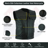 HL11639SPT Collarless Leather Vest Motorcycle Biker Club Concealed Carry Outlaws - HighwayLeather