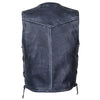 GRAY HL11650GRAY Heavy Metal Rocker Braid Waistcoat Motorcycle Vest Buckle - HighwayLeather