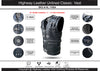 HL11654BLACK Heavy Metal Rocker Biker Waistcoat Motorcycle Leather Vest - HighwayLeather