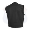 HL11659SPT Low Rise Short Torso Black Club Style Vest (Cow Leather) - HighwayLeather