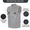 HL11689RB-BROWN RUB BUFF BROWN Club Leather Motorcycle Vest Men - HighwayLeather