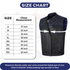 BLUE HL11693SPTBLUE Black Men Cross Stitch Club Leather Vest - HighwayLeather