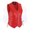 HL14501 Women's Side Lace Leather Vest - The Classic - HighwayLeather