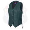HL14501 Women's Side Lace Leather Vest - The Classic - HighwayLeather