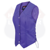 HL14501 Women's Side Lace Leather Vest - The Classic - HighwayLeather