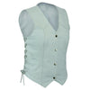 HL14501 Women's Side Lace Leather Vest - The Classic - HighwayLeather