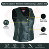 Womens Motorcycle Vest | Motorcycle Vest for Ladies Basic Gun Pocket -HL14850SPT - HighwayLeather