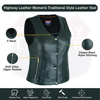 Womens Motorcycle Vest | Motorcycle Vest for Ladies Basic Gun Pocket -HL14850SPT - HighwayLeather