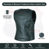 Womens Motorcycle Vest | Motorcycle Vest for Ladies Basic Gun Pocket -HL14850SPT - HighwayLeather