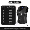 HL14856BRAIDED WOMEN BLACK VEST SIDE LACE M/O BUFFALO LEATHER