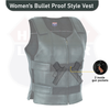 Women Bullet Proof style Leather Motorcycle Vest bikers Club Tactical Vest Ammo HL14945BLACK - HighwayLeather