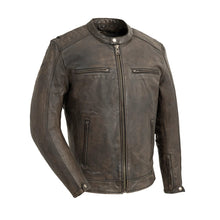 BROWN FIM253SDC | Hipster - Men's Motorcycle Leather Jacket - HighwayLeather