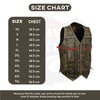 HL3540BEIGE Charcoal Brown Hamilton washed BEIGE leather motorcycle vest - HighwayLeather