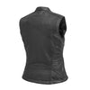 FIL584CDM | Nina Women's Motorcycle Leather Vest - HighwayLeather