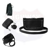 "HL80151STUD Women's Black Studded Hip Bag – Trendy & Edgy Accessory" - HighwayLeather