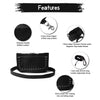 "HL80151STUD Women's Black Studded Hip Bag – Trendy & Edgy Accessory" - HighwayLeather