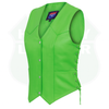 HL14501 Women's Side Lace Leather Vest - The Classic - HighwayLeather