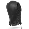 HL14508SPT Women Braid and lace up side Vest The Classic - HighwayLeather