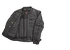 Black FIM277CDMZ | Commuter - Men's Motorcycle Leather Jacket  - Black - HighwayLeather