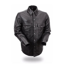 FIM403ES | Milestone - Men's Motorcycle Leather Shirt - HighwayLeather