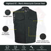 Highland V2 - Men's Motorcycle Canvas Vest Conceal Carry Pockets, FIM692CNVS - HighwayLeather