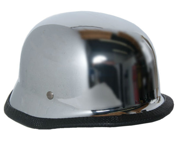 HC102 NOVELTY GERMAN CHROME HELMET - SHINY NON- DOT - HighwayLeather