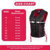 HL14859TPINKEYELET WOMEN SIDE LACE VEST M/O BUFFALO LEATHER PINK/BLK
