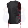 HL14859TPINKEYELET WOMEN SIDE LACE VEST M/O BUFFALO LEATHER PINK/BLK