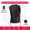 HL14859TPINKEYELET WOMEN SIDE LACE VEST M/O BUFFALO LEATHER PINK/BLK