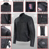 Hot Leathers JKM5001 Men's USA Made Premium Leather Motorcycle Biker Racer Jacket - HighwayLeather