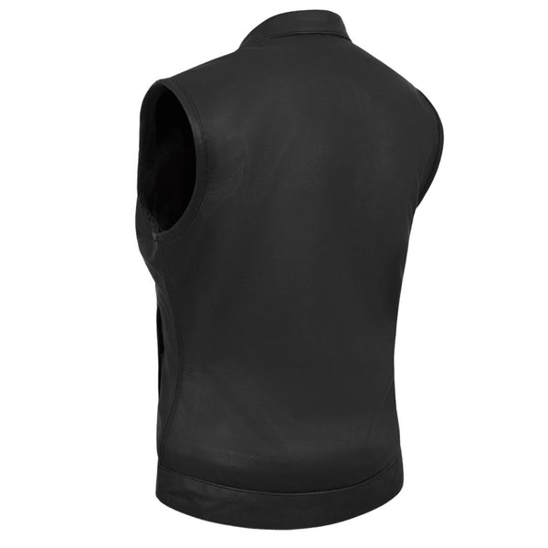 HL14516LAMB Women Black Vest made of Lamb Leather– HighwayLeather