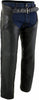 ML1103NKD Milwaukee Leather Chaps for Men's Black Naked Leather Snap Out Thermal Lined - Four Pockets Motorcycle Chap - HighwayLeather