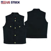 HL21920DMBLACK Kid's Unisex SOA Denim plain sideToddler Black Vest - HighwayLeather