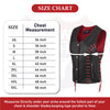 HL14859REDEYELET WOMEN SIDE LACE VEST M/O BUFFALO LEATHER Red/BLK - HighwayLeather