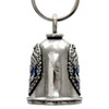 MLB9062 Police Badge Motorcycle Good Luck Bell w/ Key Ring-Key Chain Accessory for Bikers - HighwayLeather