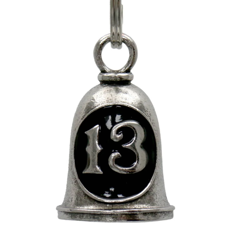 MLB9064 13 Bell Motorcycle Good Luck Bell w/ Key Ring-Key Chain Accessory for Bikers - HighwayLeather