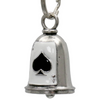 MLB9065 Ace Motorcycle Good Luck Bell w/ Key Ring-Key Chain Accessory for Bikers - HighwayLeather