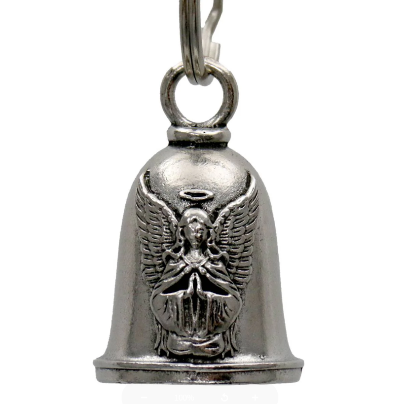 Milwaukee Leather MLB9067 Angel Motorcycle Good Luck Bell w/ Key Ring-Key Chain Accessory for Bikers - HighwayLeather