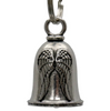 MLB9068 Angel Wings Motorcycle Good Luck Bell w/ Key Ring-Key Chain Accessory for Bikers - HighwayLeather