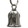 MLB9068 Angel Wings Motorcycle Good Luck Bell w/ Key Ring-Key Chain Accessory for Bikers - HighwayLeather