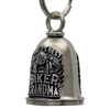 MLB9075 Biker Grandma Motorcycle Good Luck Bell w/ Key Ring-Key Chain Accessory for Bikers - HighwayLeather