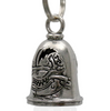 MLB9079 Bobber Monster Head Motorcycle Good Luck Bell w/ Key Ring-Key Chain Accessory for Bikers - HighwayLeather