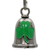 MLB9086 Clover Motorcycle Good Luck Bell w/ Key Ring-Key Chain Accessory for Bikers - HighwayLeather