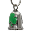 MLB9086 Clover Motorcycle Good Luck Bell w/ Key Ring-Key Chain Accessory for Bikers - HighwayLeather
